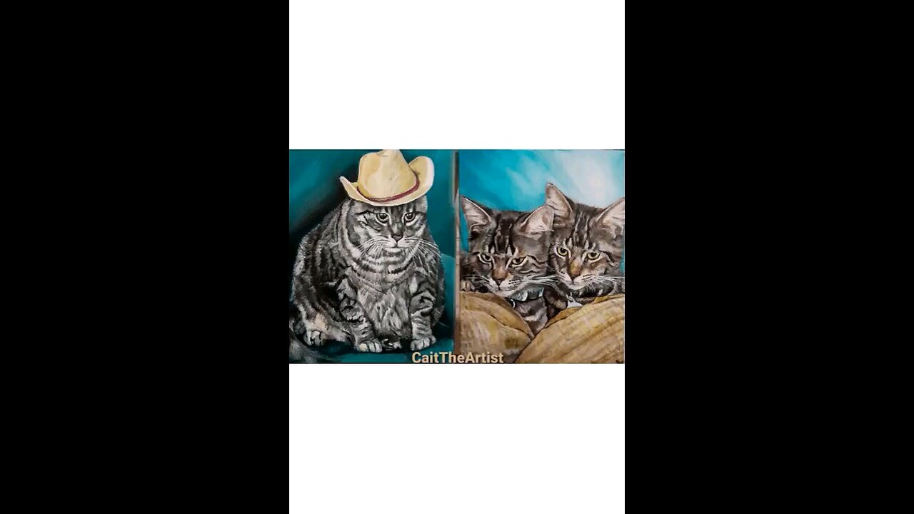 Painting Progression-Ranch Cat & Twins