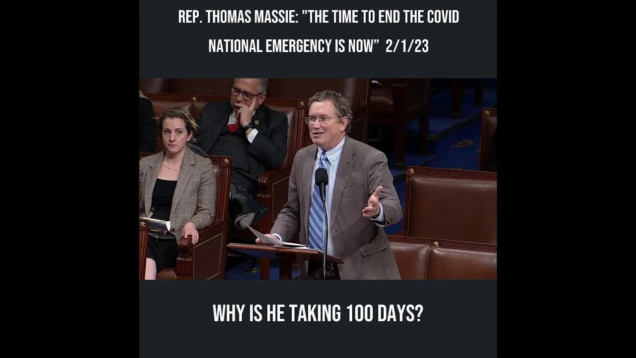 Rep. Thomas Massie: "The Time to End the COVID National Emergency is Now” 2/1/23