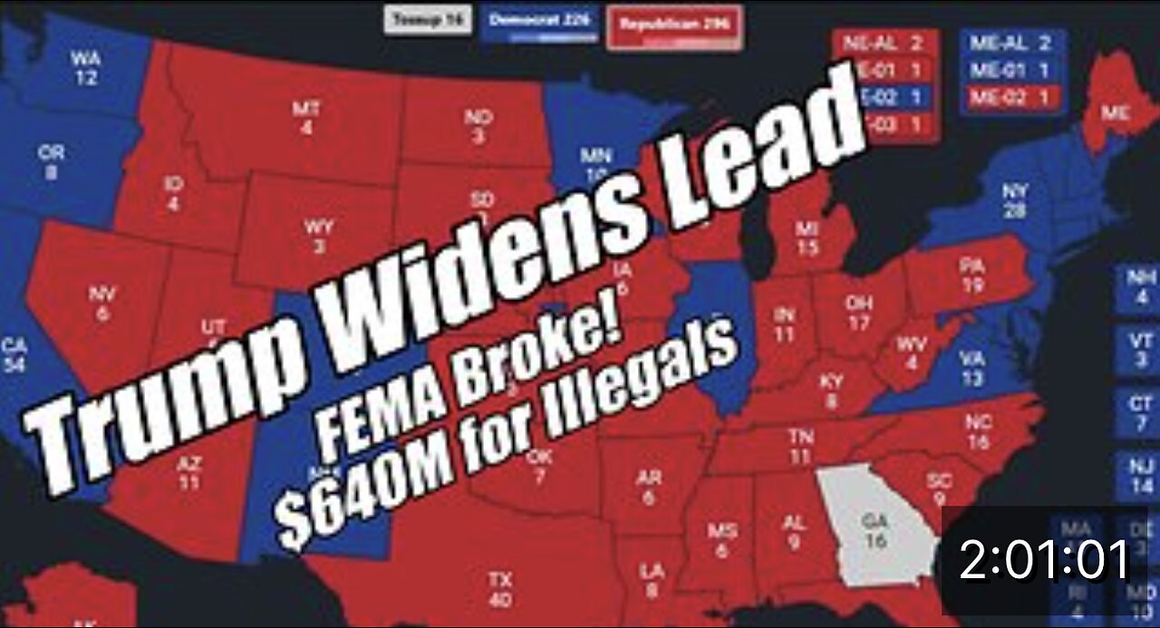 Trump Widens Lead. FEMA Broke! $640M on Illegals. PraiseNPrayer. B2T Show, Oct 3, 2024