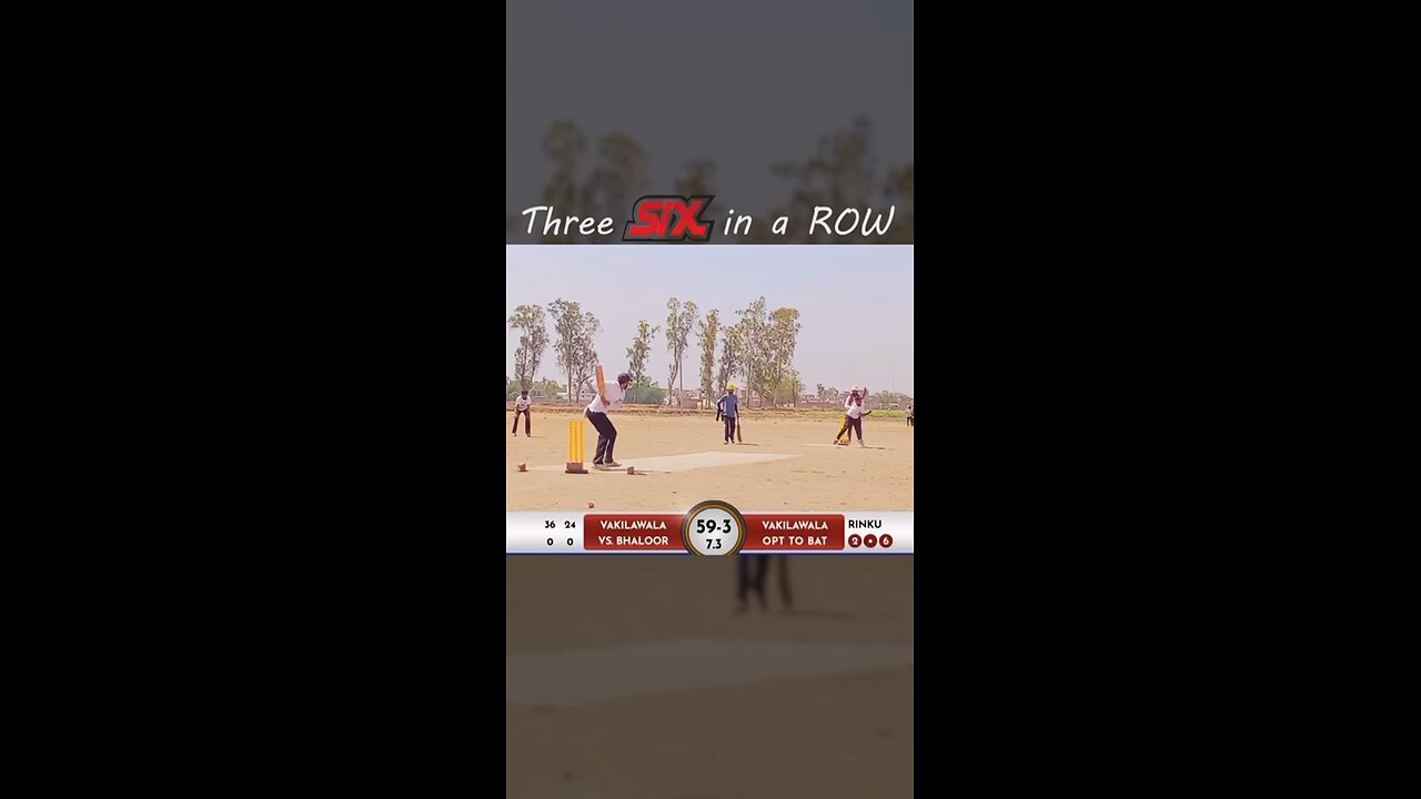 Three In A Row 6 6 6 #cricket ❤️