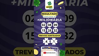 🍀 Resultado +MILIONÁRIA 36 | Sentindo Sorte #shorts