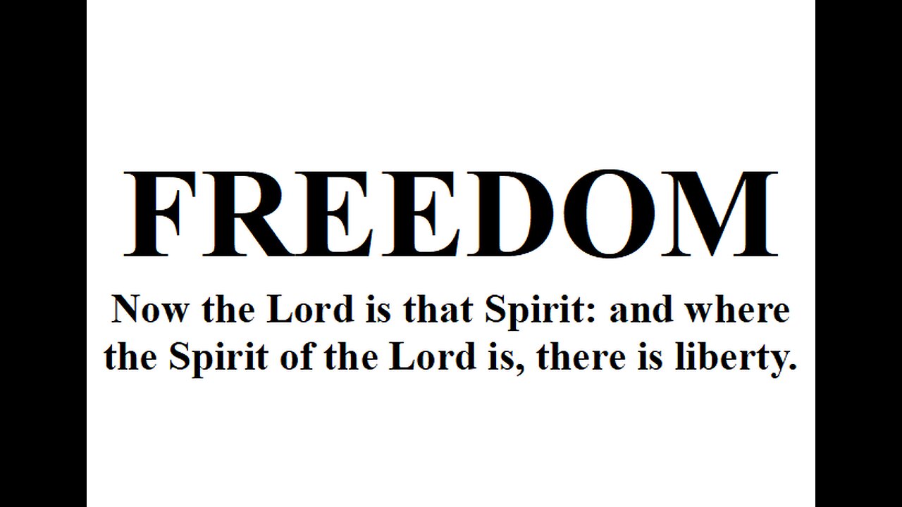 FREEDOM IS THE SPIRIT OF HAVING BEEN PUT AT LIBERTY