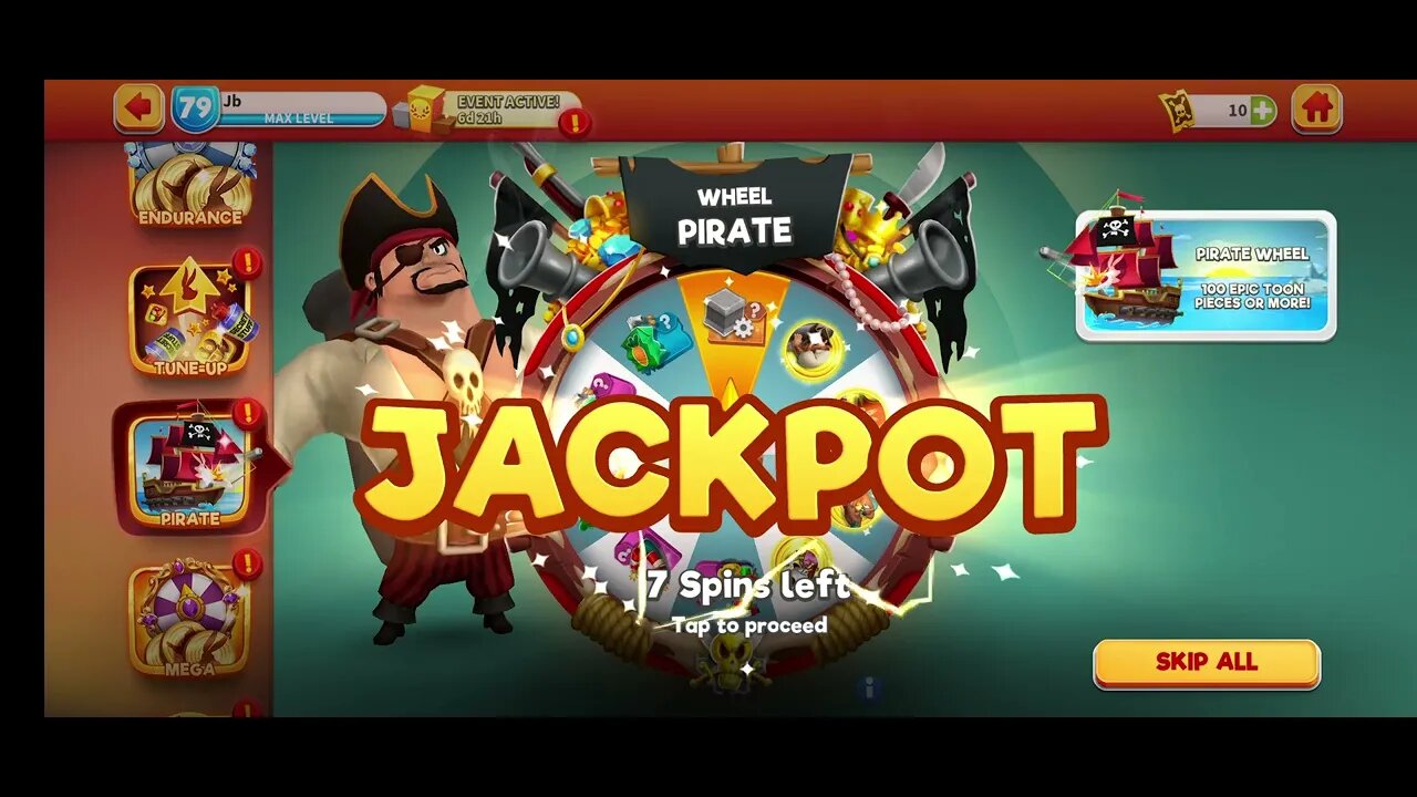 New Pirate Wheel - 40 Spins - Multiple Jackpots!!! Looney Tunes World of Mayhem - Subscribe for more