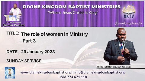 The role of women in ministry - part 3 [29/01/23]