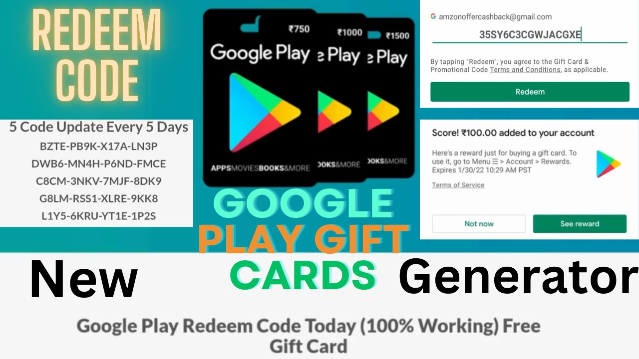 Google Play Gift Card Free Redeem Codes 2024 ! How To Redeem Gift Card #giveaway #giftcard