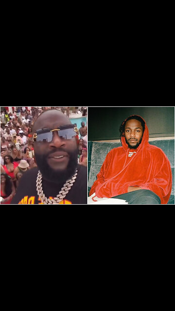 Rick Ross plays Kendrick Lamar's diss song "Not Like Us" aimed at Drake during a pool party