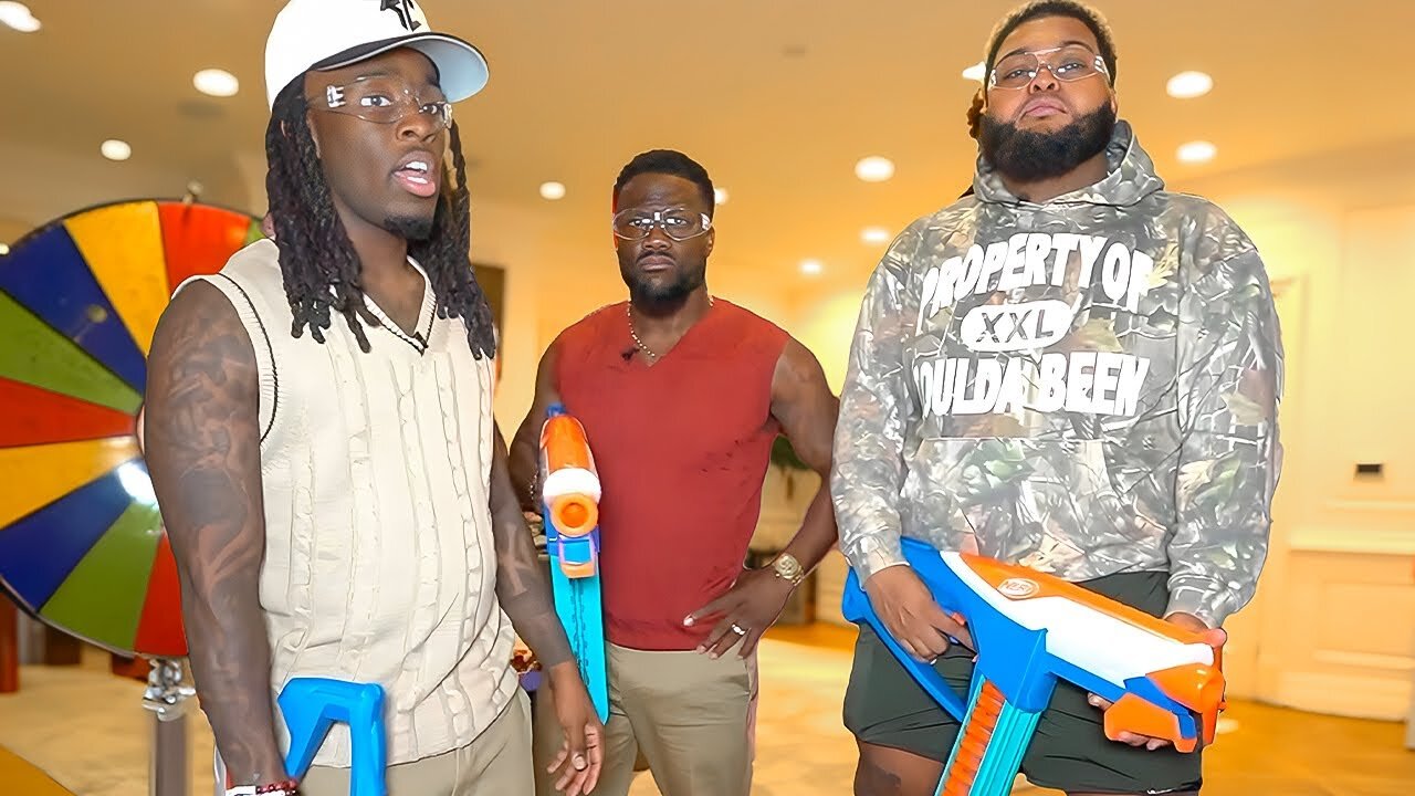 Kai Cenat, Kevin Hart & Druski NERF BATTLE