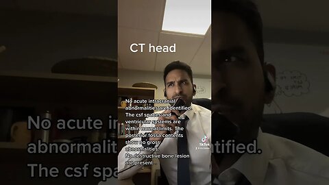 CT Head report #medicine