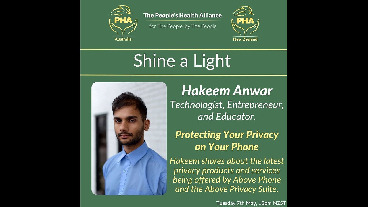 Privacy Tech Webinar with Hakeem Anwar from Take Back Our Tech and Above Phones