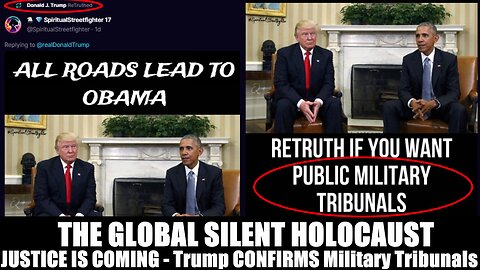 THE GLOBAL SILENT HOLOCAUST - JUSTICE IS COMING - Trump CONFIRMS Military Tribunals
