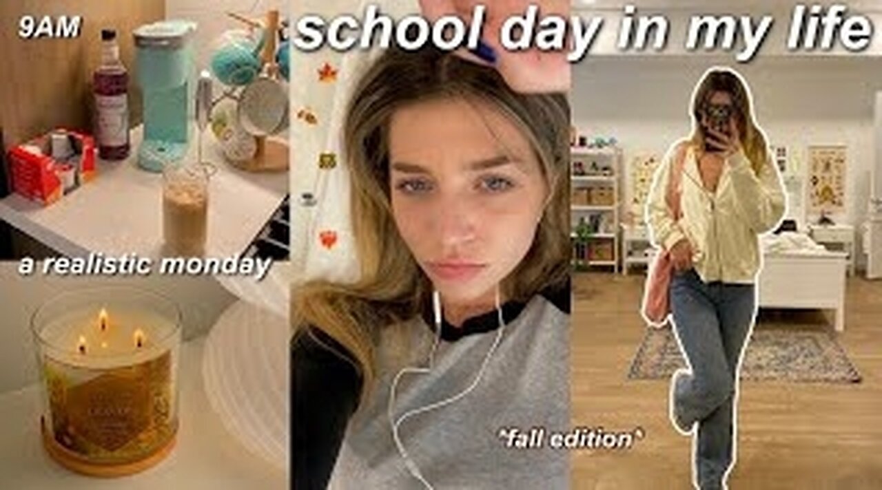 SCHOOL DAY IN MY LIFE (fall edition) | school vlog, studying, fall weather