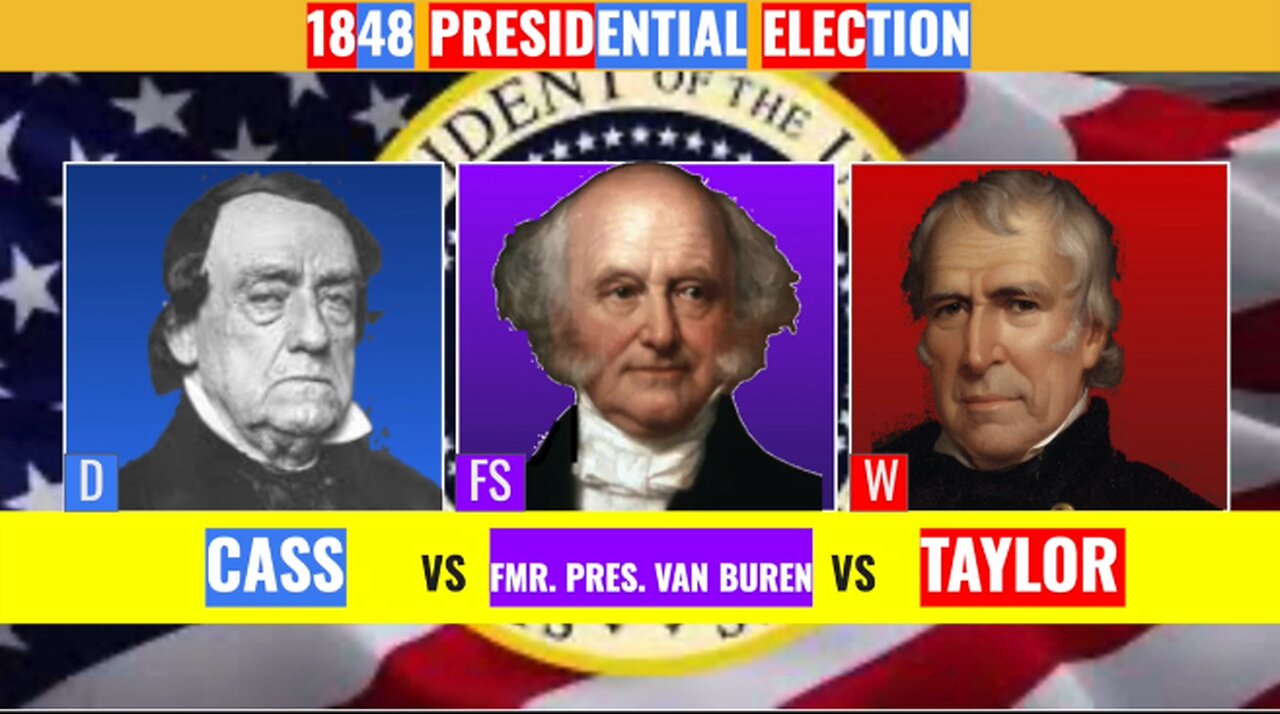 Custom CNN Election Night | 1848 Cass vs Van Buren vs Taylor