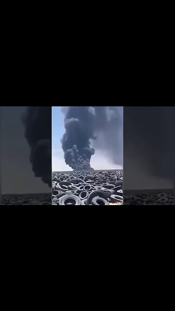 Este é o maior cemitério de pneus do mundo no Kuwait