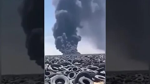 Este é o maior cemitério de pneus do mundo no Kuwait