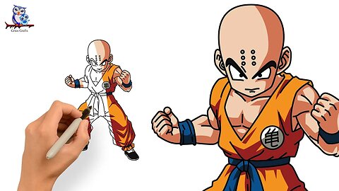 How to Draw Krillin Dragonball Z - Step by Step