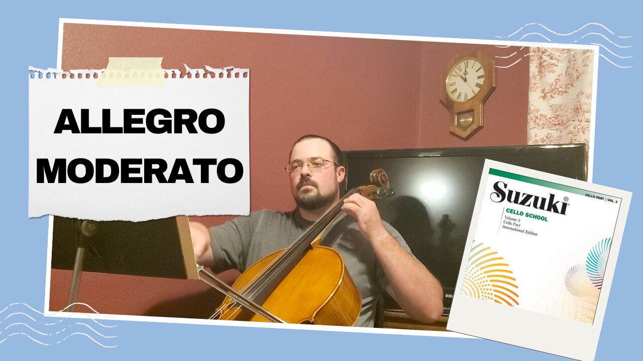 Allegro Moderato | Suzuki Cello Volume 3 | Practice Cello With Me