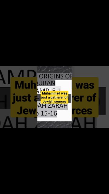 Muhammad gathered Jewish sources