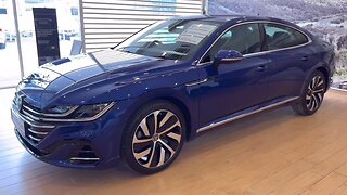 New 2023 Volkswagen Arteon R-Line blue color | exterior and interior design in depth walkaround