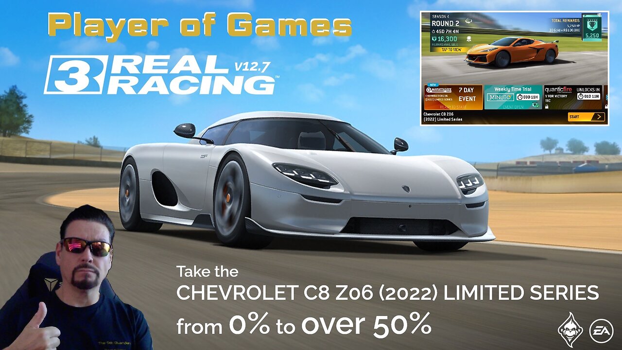 Player of Games: Real Racing 3 Update 12.7: CHEVROLET C8 Z06 (2022) LIMITED SERIES 0% - over 50%