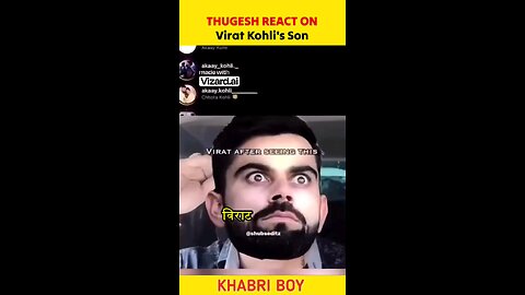 Thugesh REACTION On Akaay Kohli 😱🙏| Virat Kohli's Son Akaay Kohli #shorts #viral #youtubeshorts