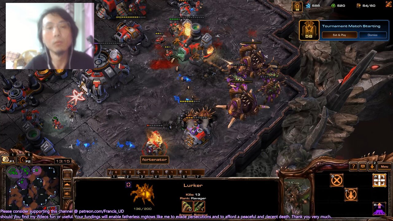 starcraft2 zerg v terran and protoss on dragon scale le one win one defeat using nydus worms..