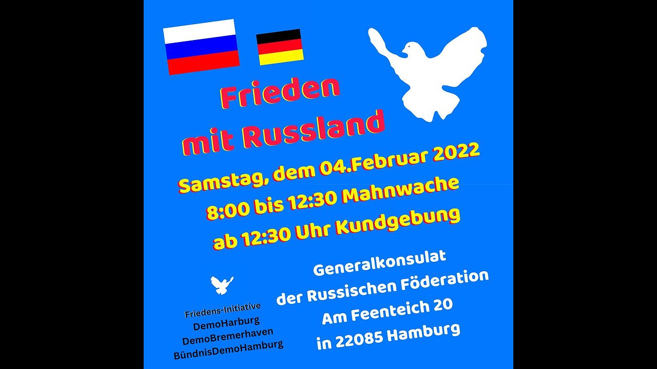 4.02.2023 Kundgebung vor der Russische Botschaft in Hamburg