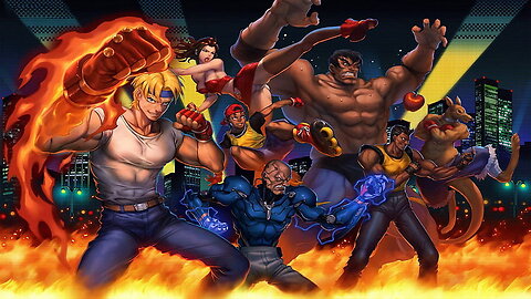 Streets of Rage 4 stage 8 art gallery blaze