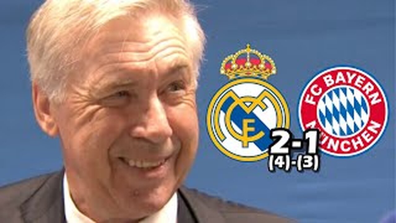 LA REACCION DE ANCELOTTI TRAS LA CLASIFICACION A LA FINAL DE CHAMPIONS REAL MADRID 2-1 BAYERN MUNICH