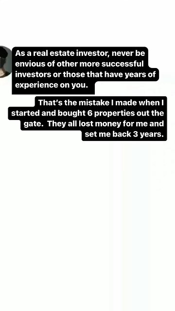 Be smart as a real estate investor