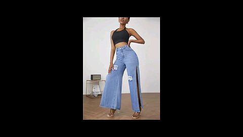 High-Waisted Ripped Jeans for Women – Stylish and Comfortable