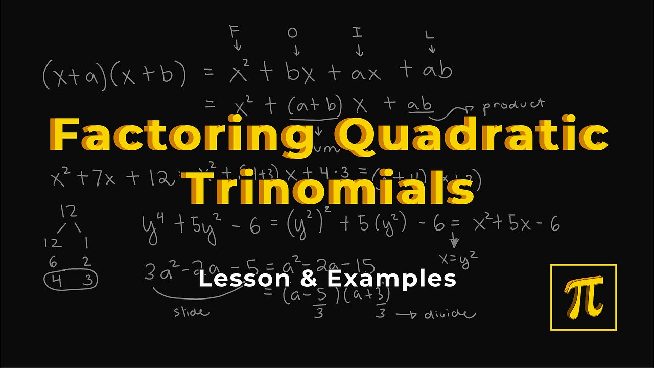 Factoring QUADRATIC Trinomials (QT) - It becomes EASY with practice!