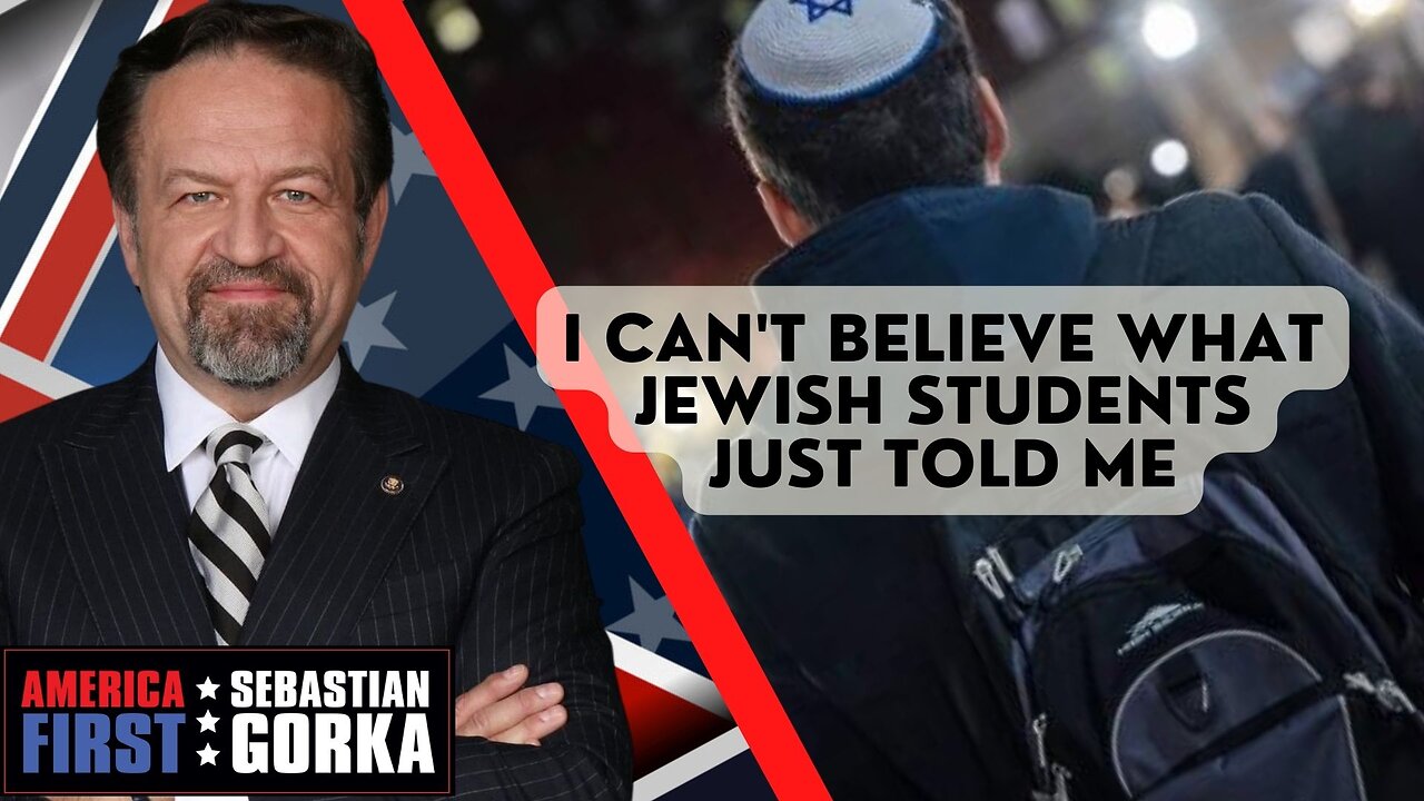 I can't believe what Jewish students just told me. Shermichael Singleton with Sebastian Gorka