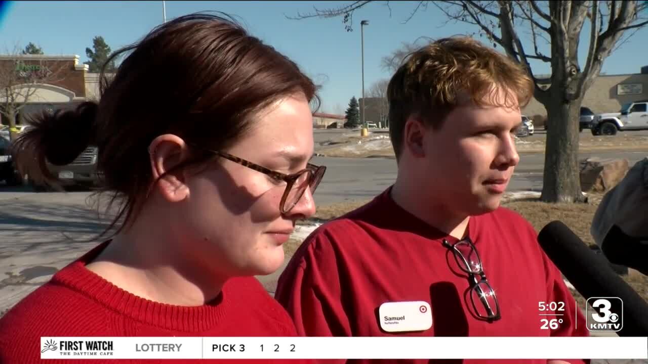 Target employees flee to safety and shelter during the shooting