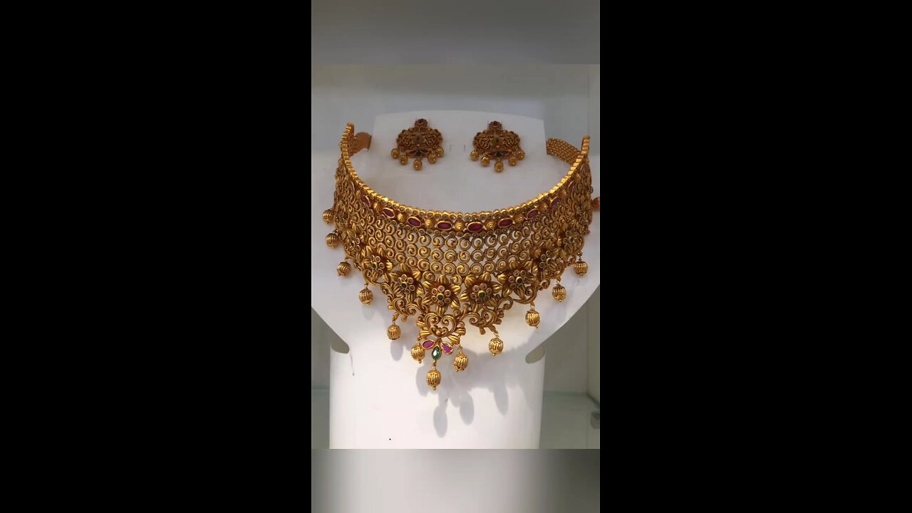 chokher gold necklace design for bride #