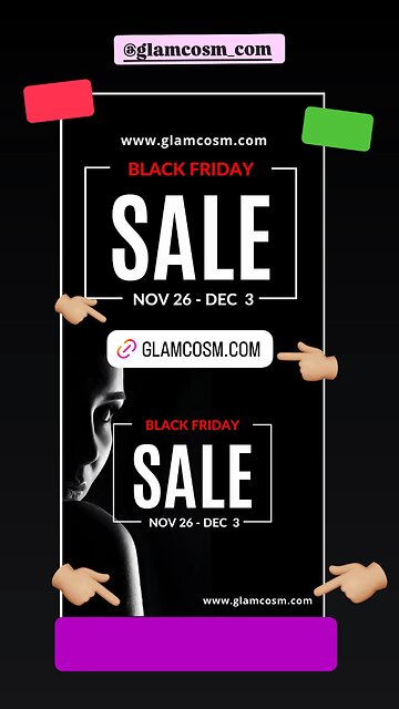 GlamCosm 30% Black Friday Sale Ends Tomorrow Dec 2nd Use LAURIE10