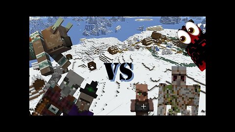 MINECRAFT: PILLAGER VS VILLAGER WAR (SKIT + BATTLE)