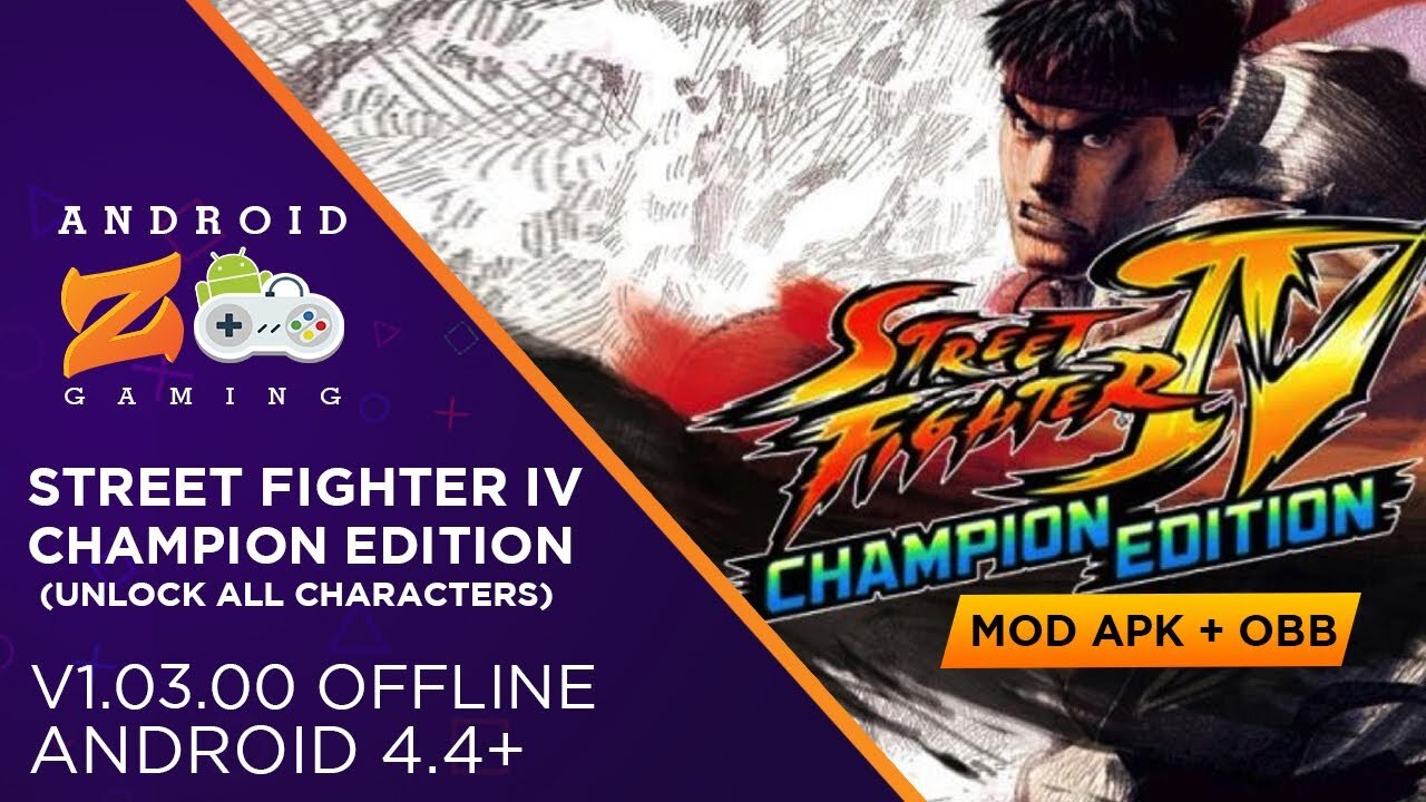 Street Fighter IV Champion Edition - Android Gameplay (OFFLINE) 1.21GB (Unlocked All Characters)