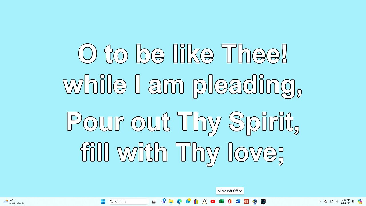 O To Be Like Thee V5