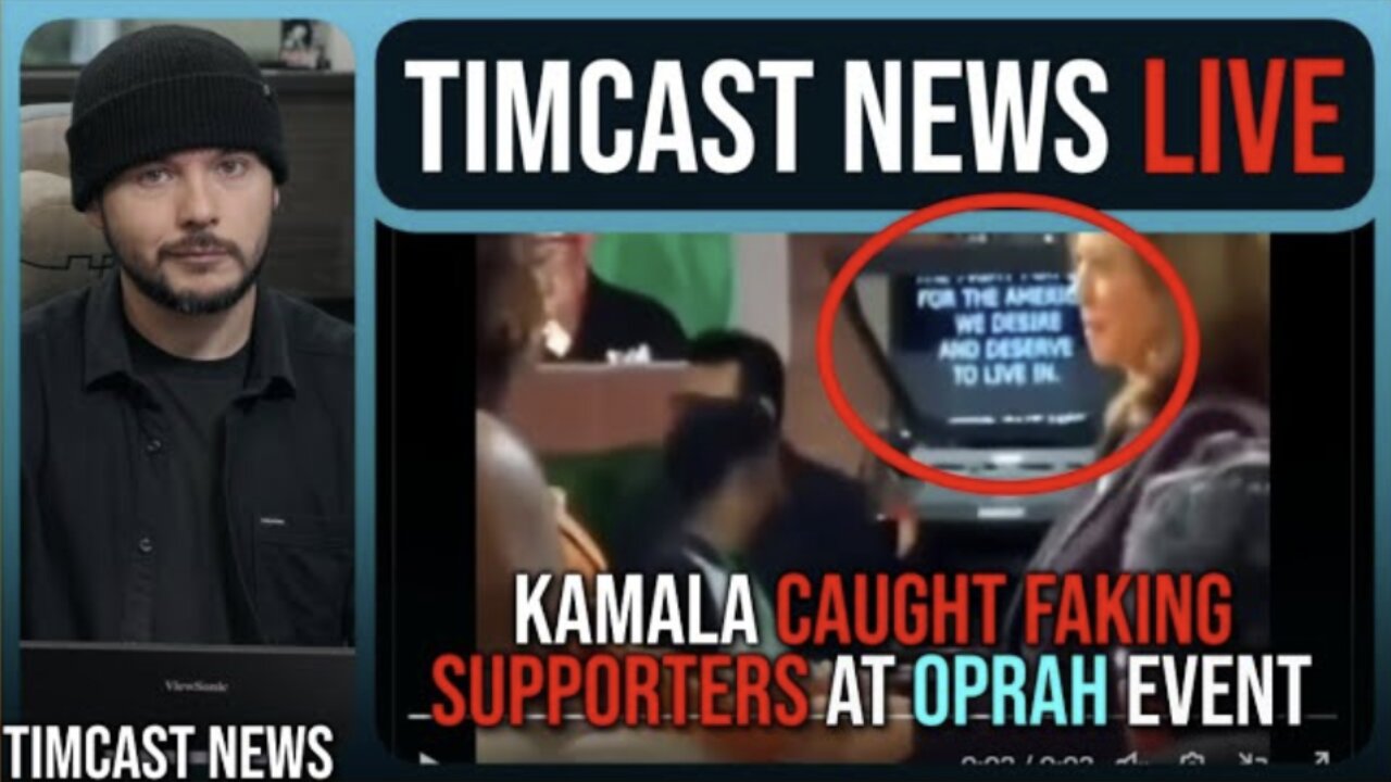 Video EXPOSES FAKE Kamala Supporters At Oprah Event, Democrat ACCUSED Of Using Teleprompter