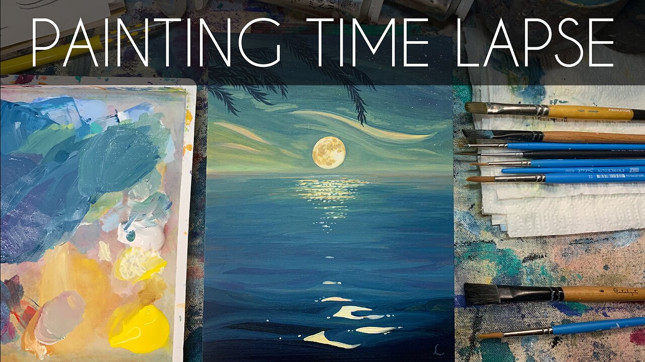 Over the Sea Time Lapse Painting