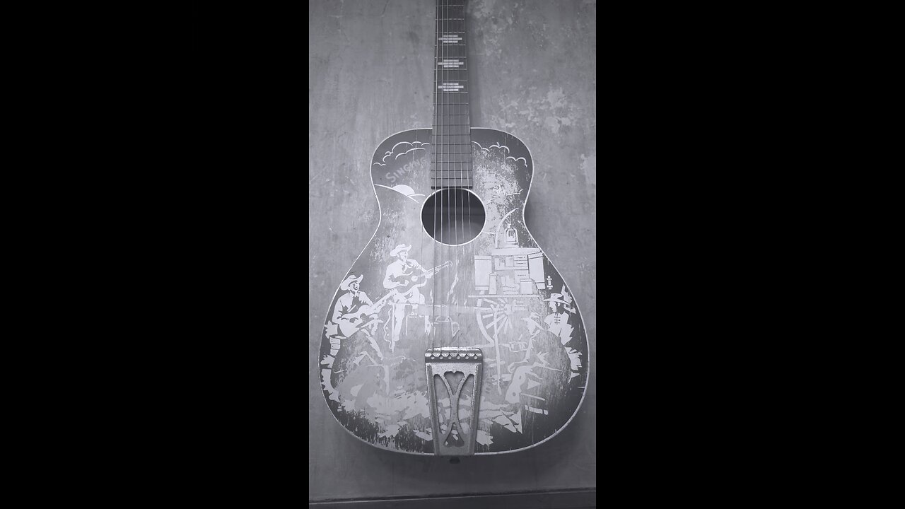 Harmony Singing Cowboy 50’s Parlor Guitar Thrifted for $5 #guitar #cowboy #americana #harmony