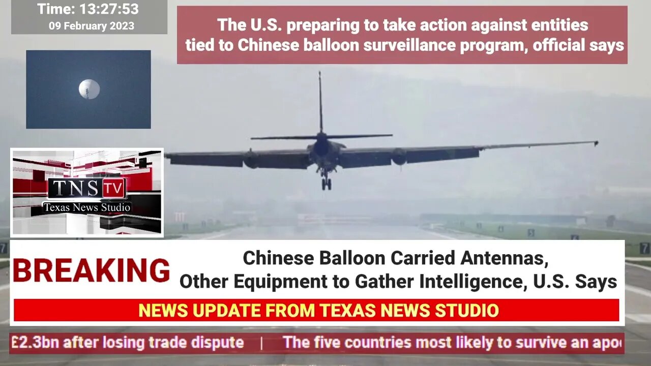 Chinese Balloon Carried Antennas, Other Equipment to Gather Intelligence, U.S. Says