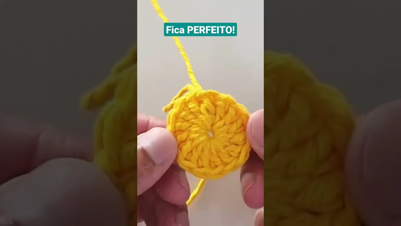 Fechamento perfeito em crochê redondo | 👇🏼Vídeo completo no link abaixo