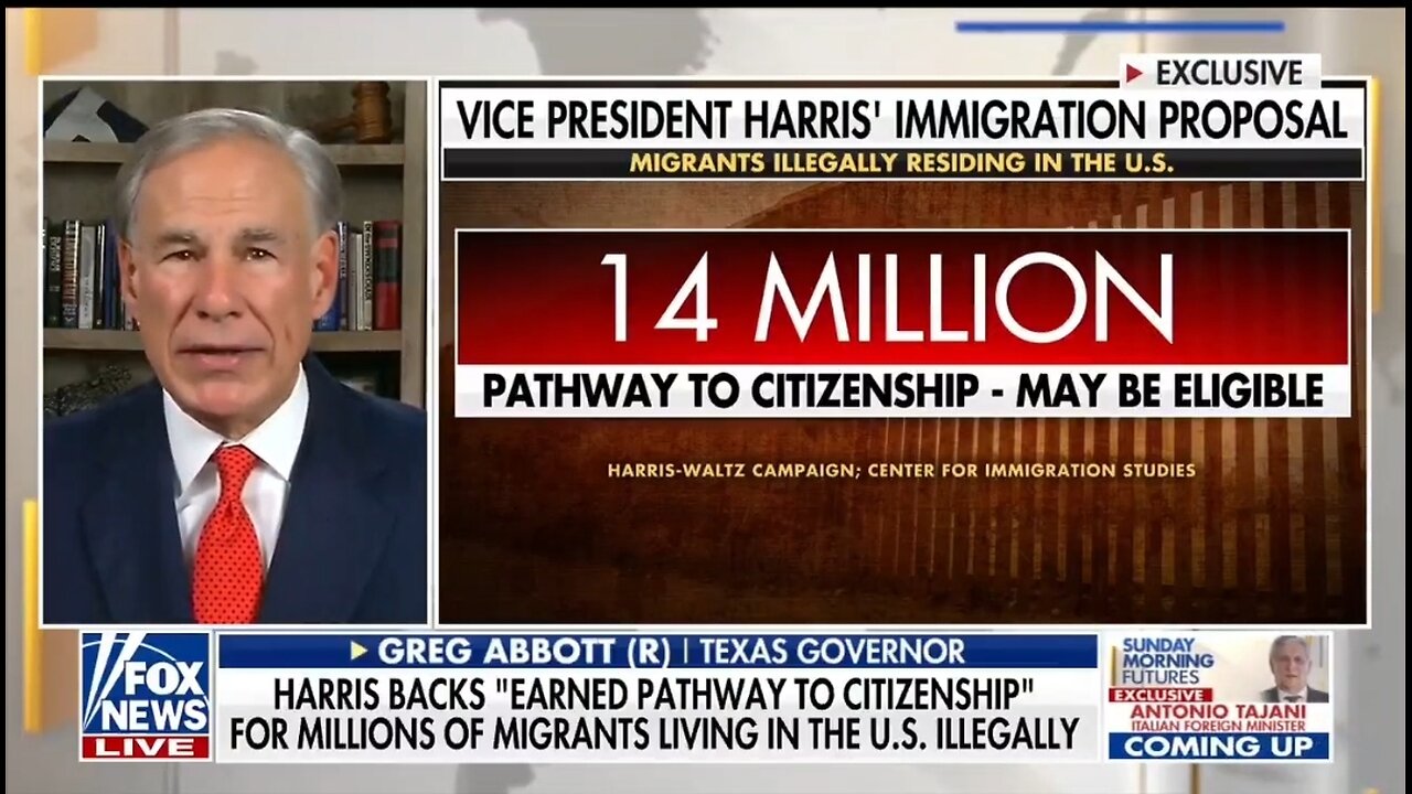 Gov Greg Abbott: Kamala Will Make Biden's Border Policy Look Good