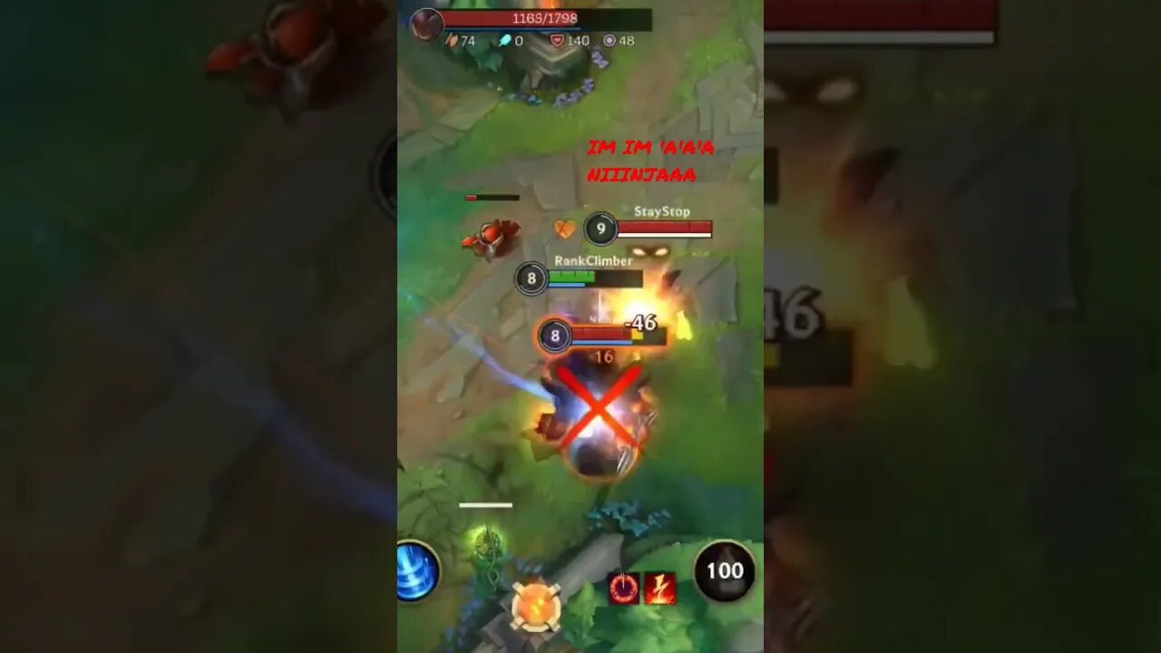 I'm a ninja! ninja salo 😜🔥 pls sub/ like the video! love you #ninja #shorts #wildrift #rank #plat