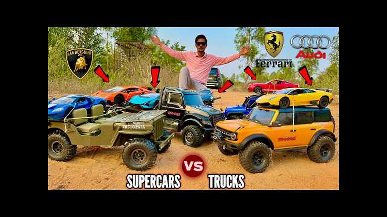 RC Biggest Traxxas Ultimate Truck Mud Ramp Testing - Chatpat toy TV