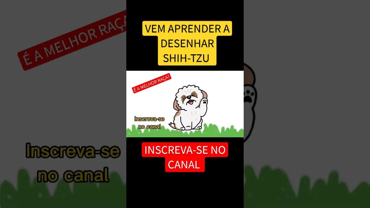 COMO DESENHAR SHIH-TZU KAWAII FÁCIL #desenho #shorts #desenholivre #shihtzu