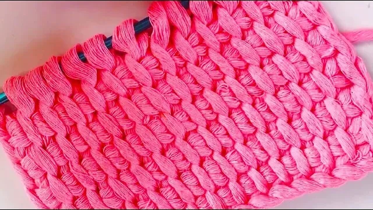 🧶Super Easy Tunisian Crochet Baby Blanket For Beginners