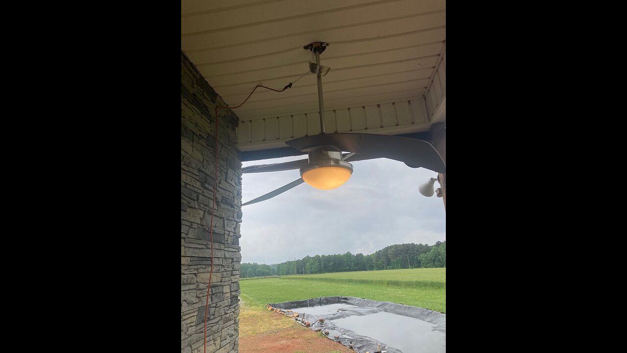 Ceiling Fan For The Front Porch. Meat Ball Job With The Wrong Kinda Fan... What Could Go Wrong?