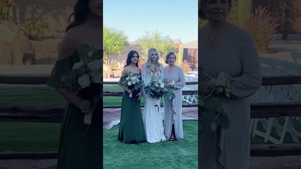 Rustic Wedding, Bride's Dress, Sage green Bride's Maid dress, with Pampas Grass & Cow Hides #shorts